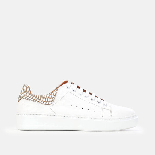 Odine en cuir blanc