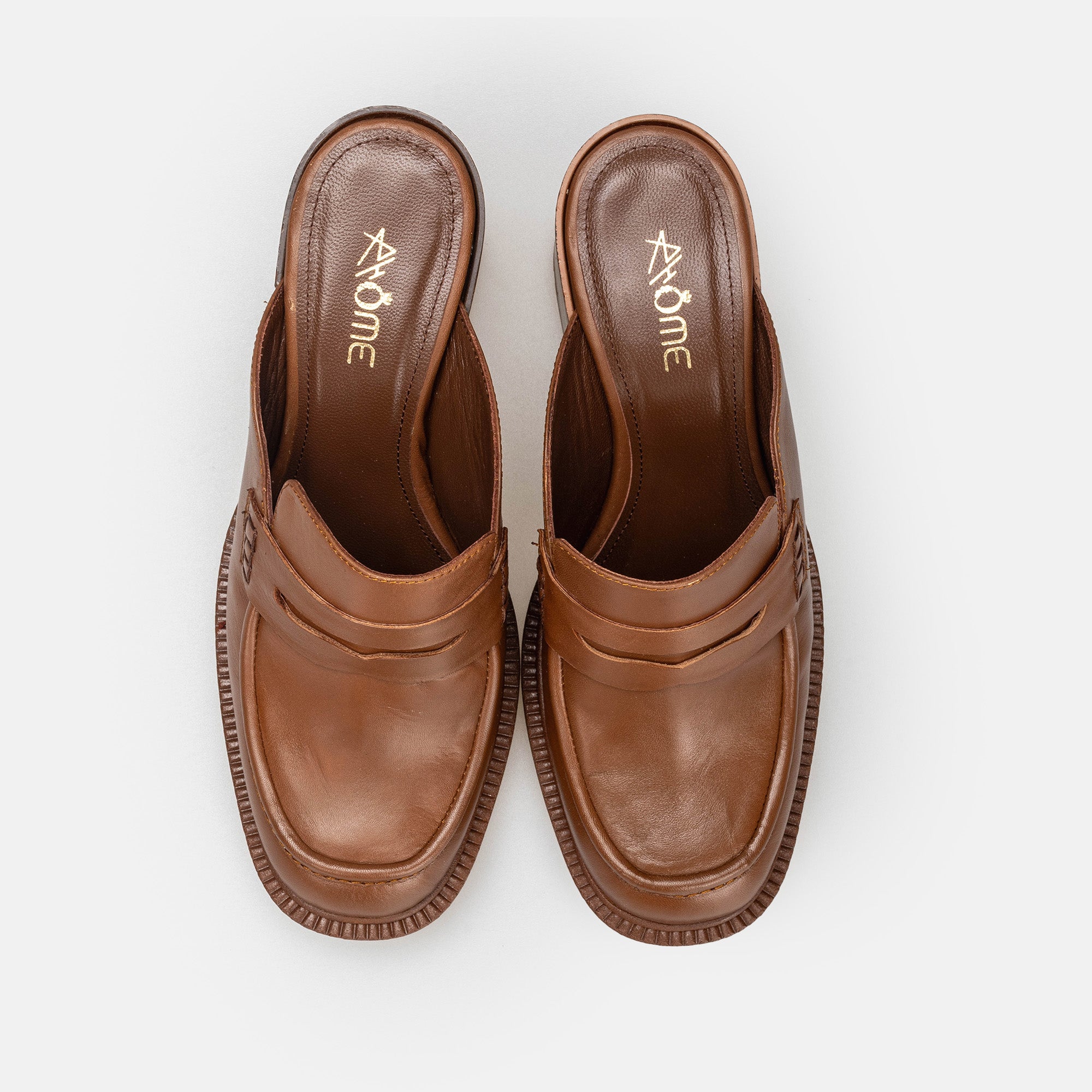 MULE MARRAKECH EN CUIR TABAC