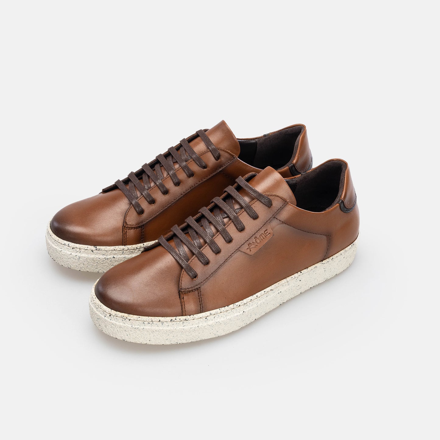 KOOPER Sneakers / Basket en cuir tabac