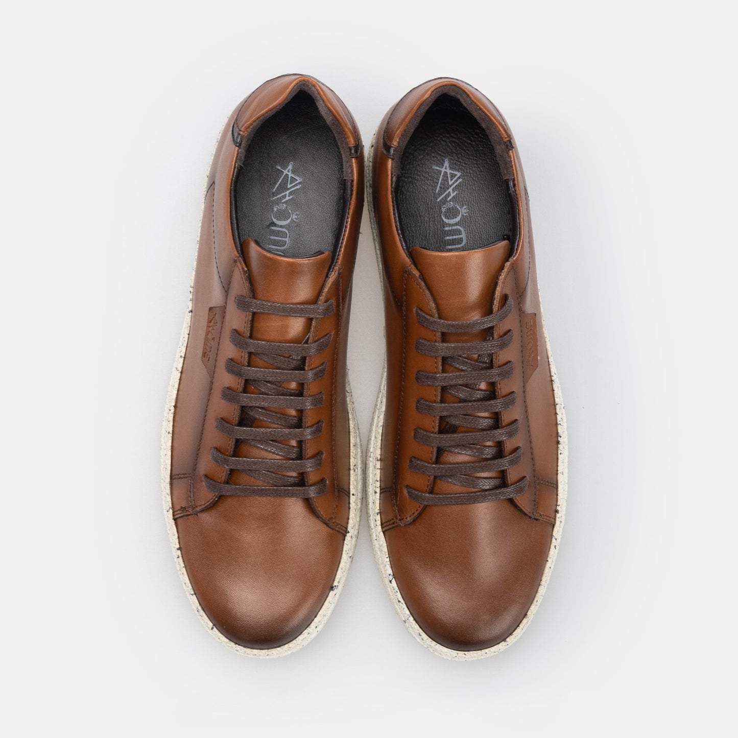 KOOPER Sneakers / Basket en cuir tabac