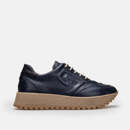 Velora en cuir bleu