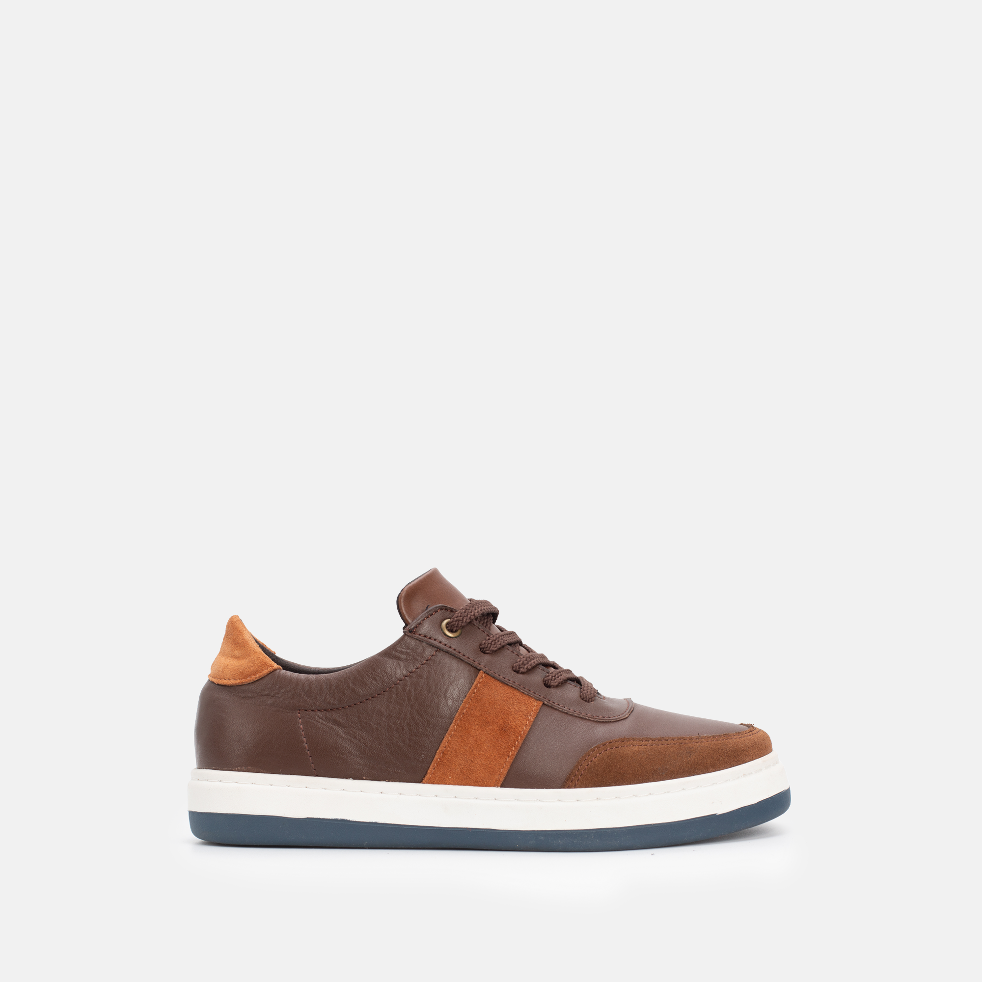 BASKET ENFANTS EN CUIR MARRON 056