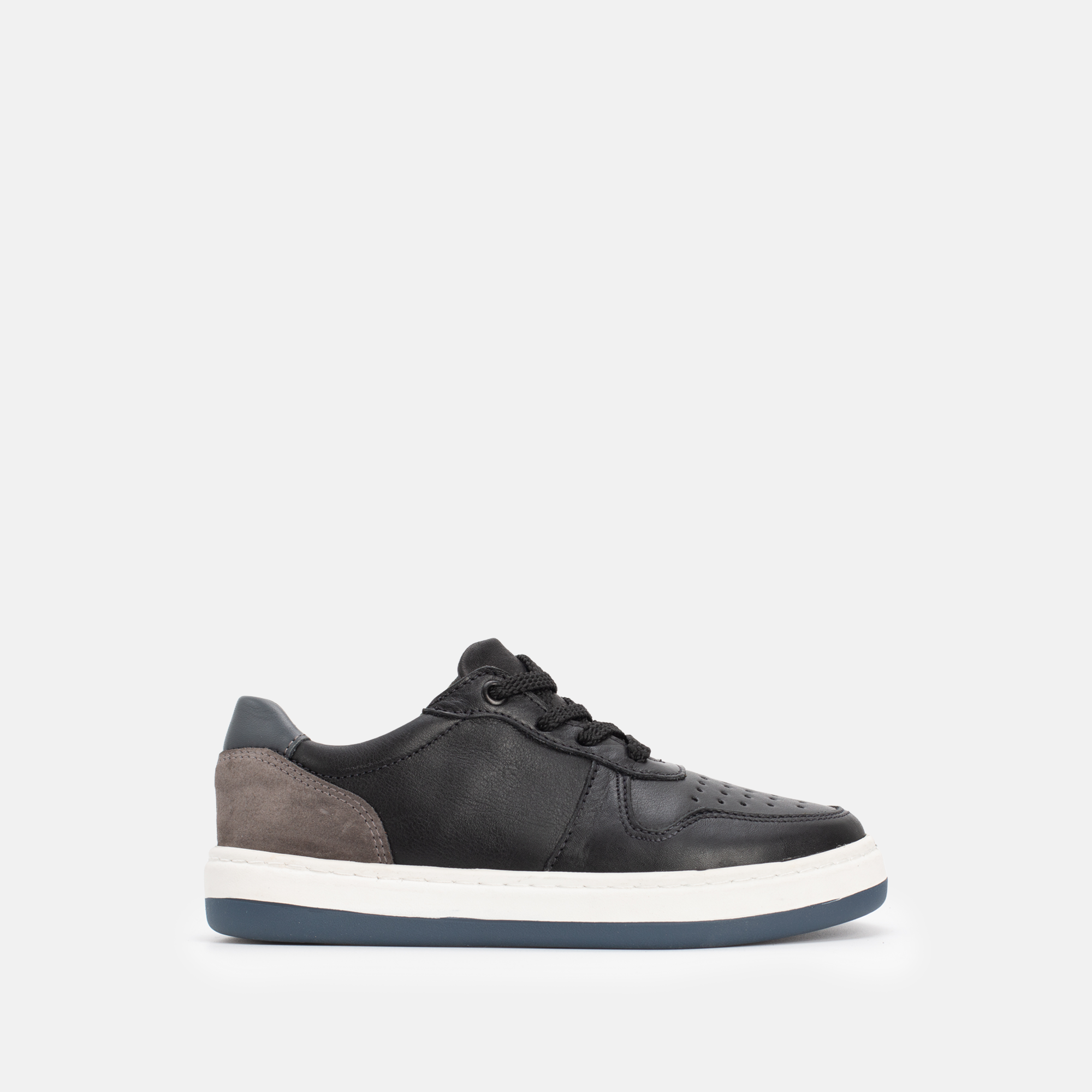 BASKET ENFANTS EN CUIR NOIR 075