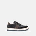 BASKET ENFANTS EN CUIR NOIR 056
