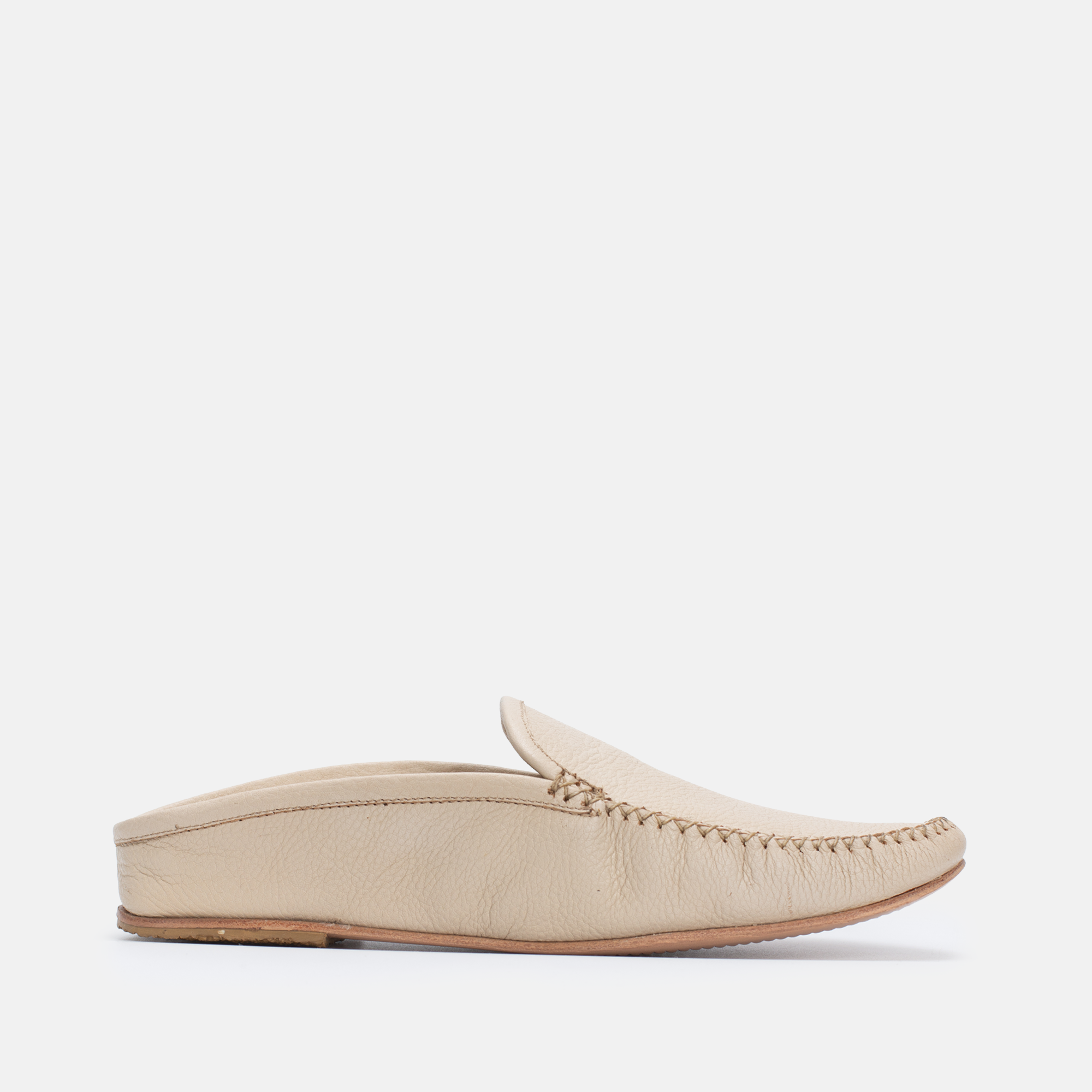 Mules Medina en cuir beige