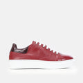 Odine en cuir grenat