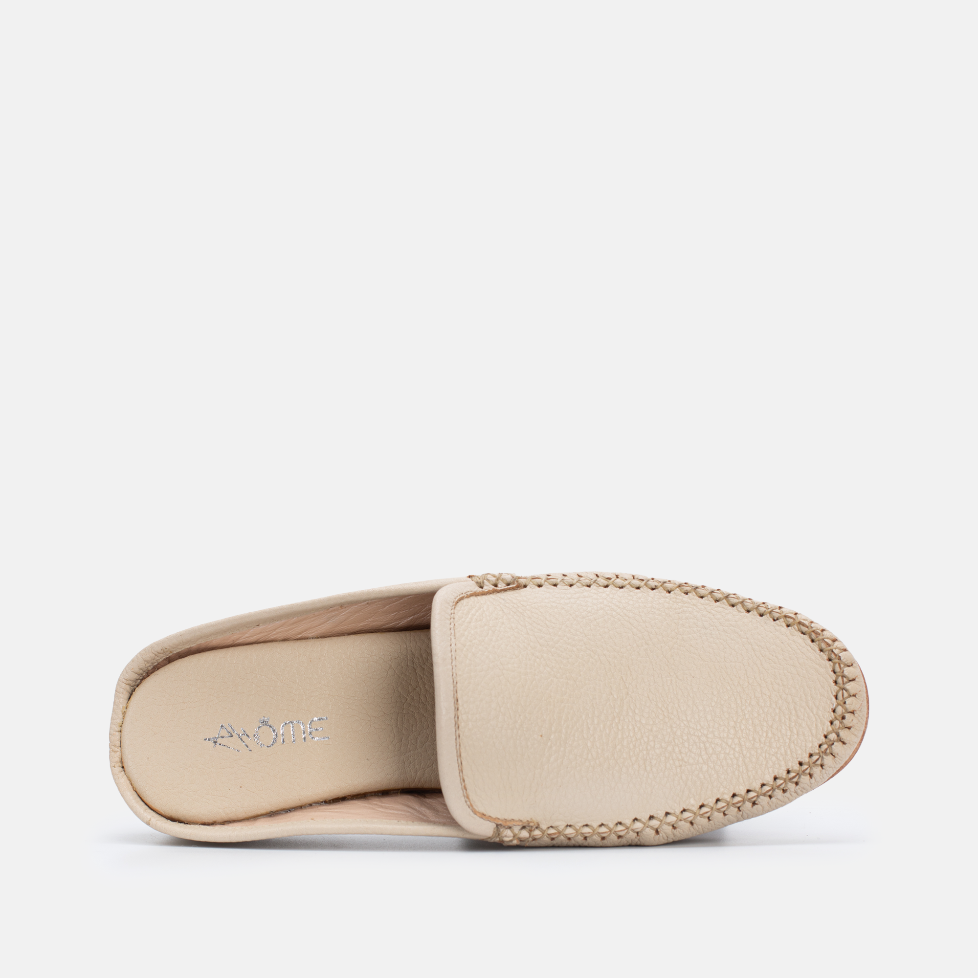 Mules Medina en cuir beige