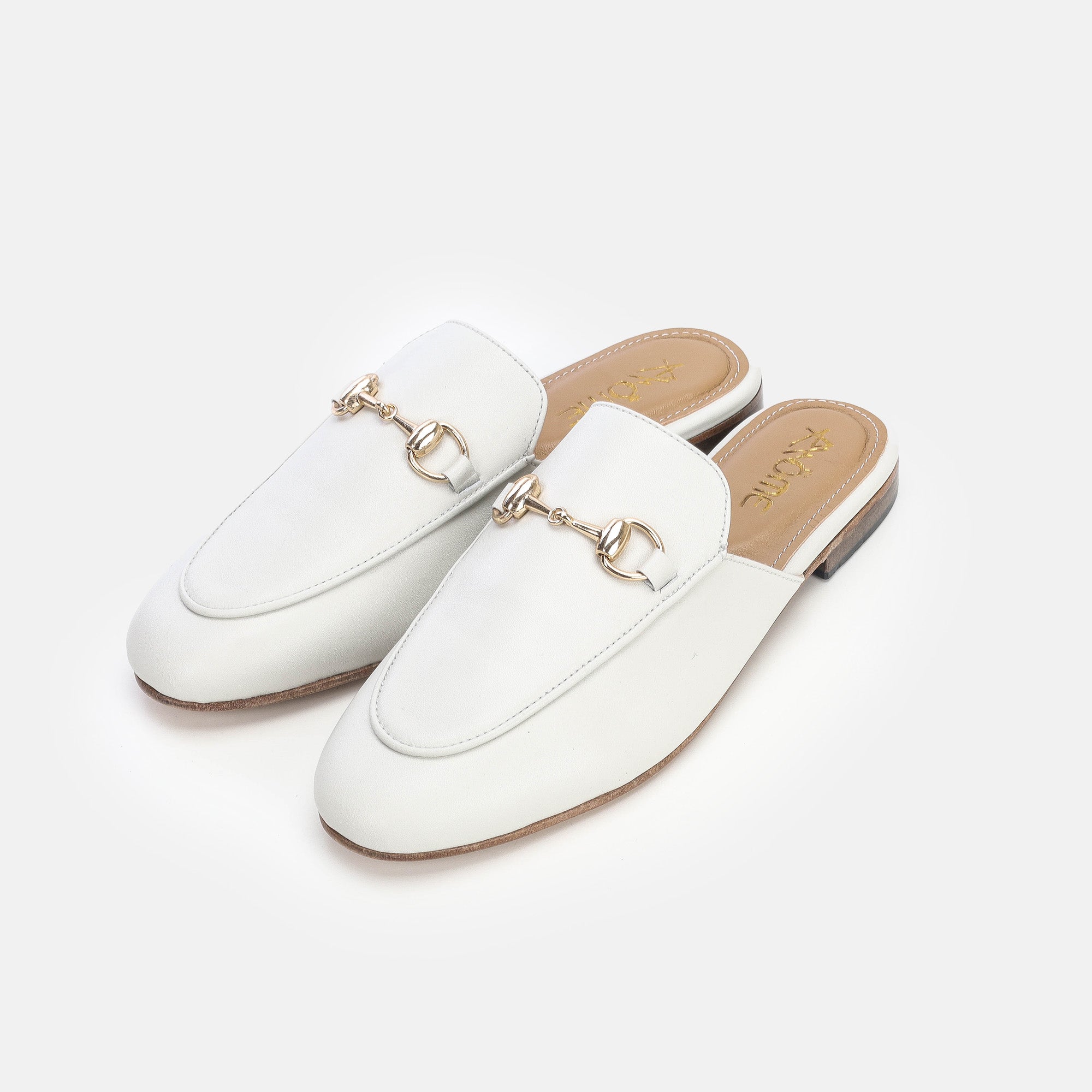 Mules Fes en cuir Beige