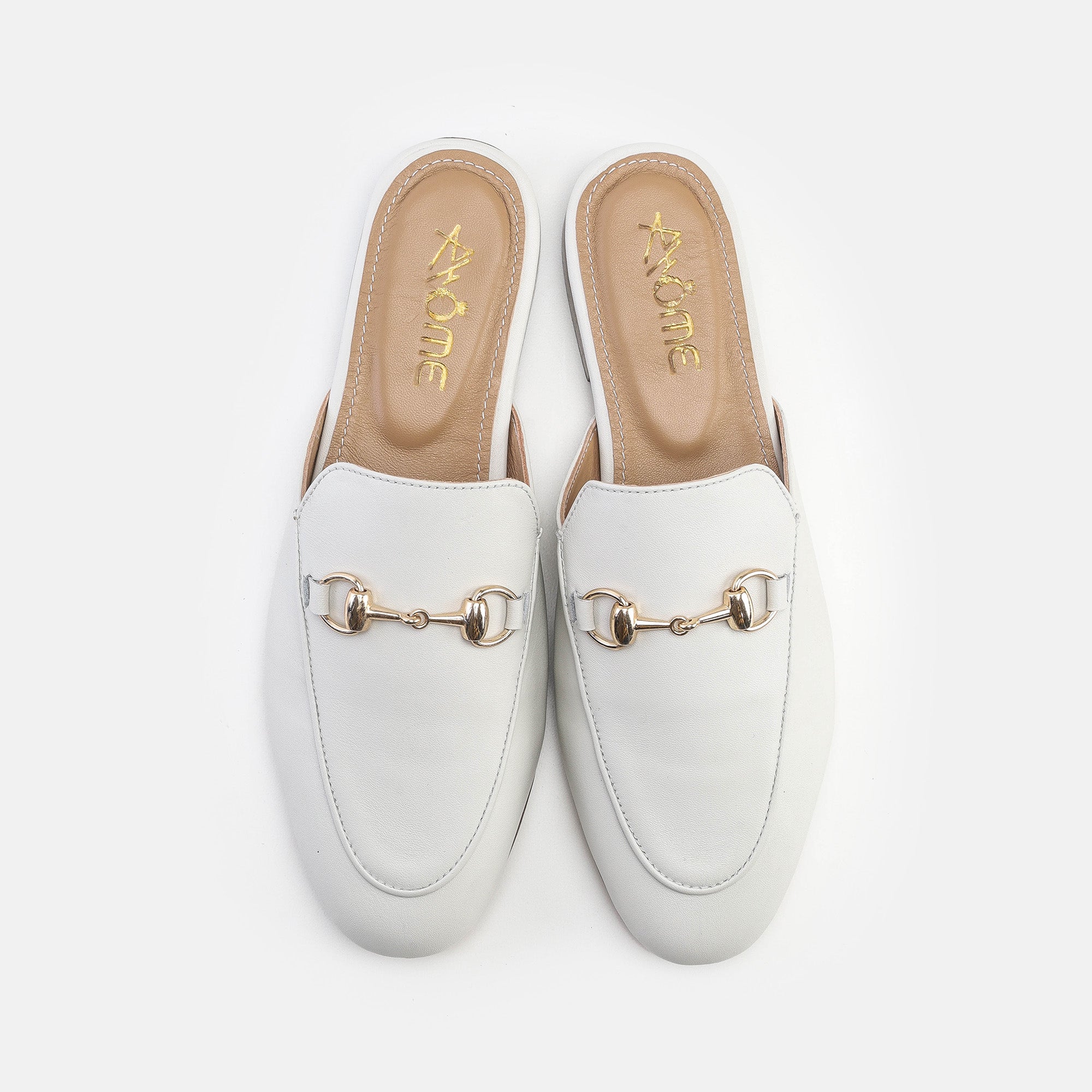 Mules Fes en cuir Beige