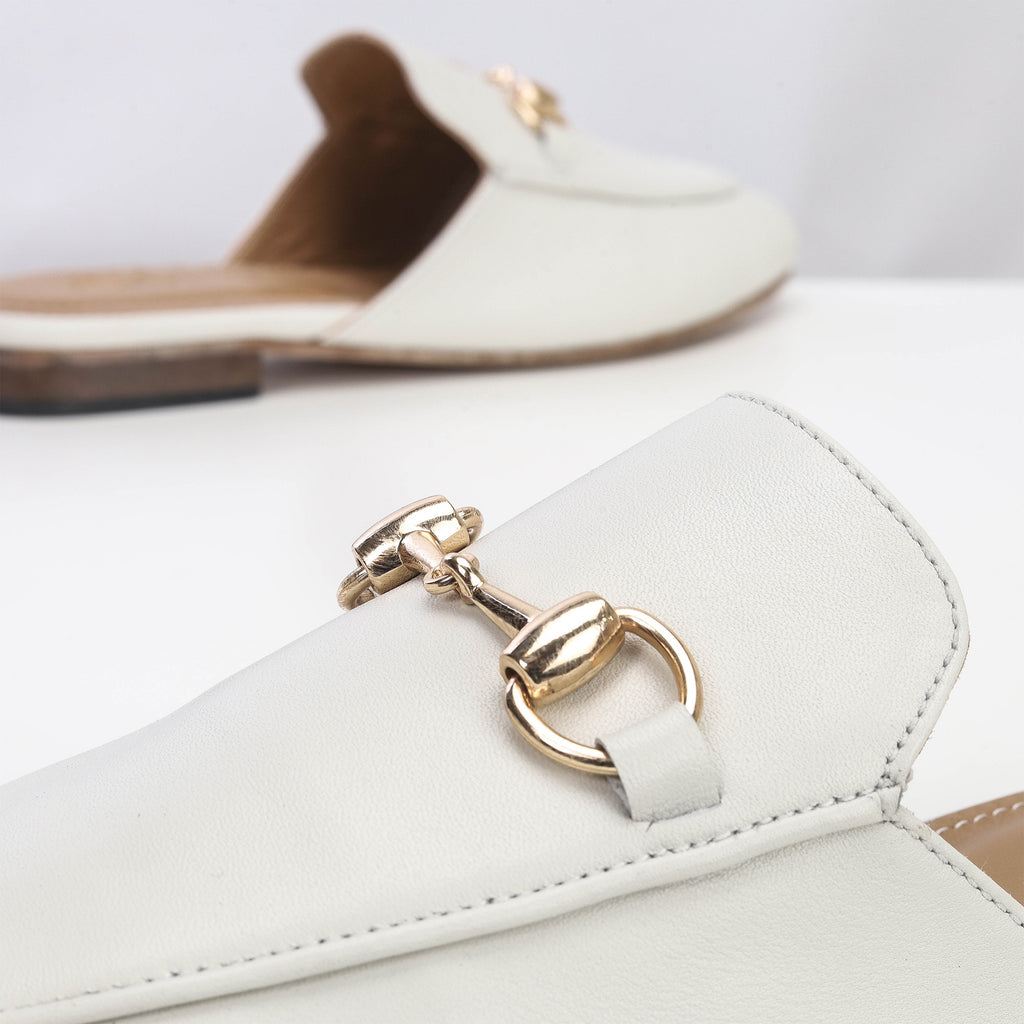 Mules Fes en cuir Beige