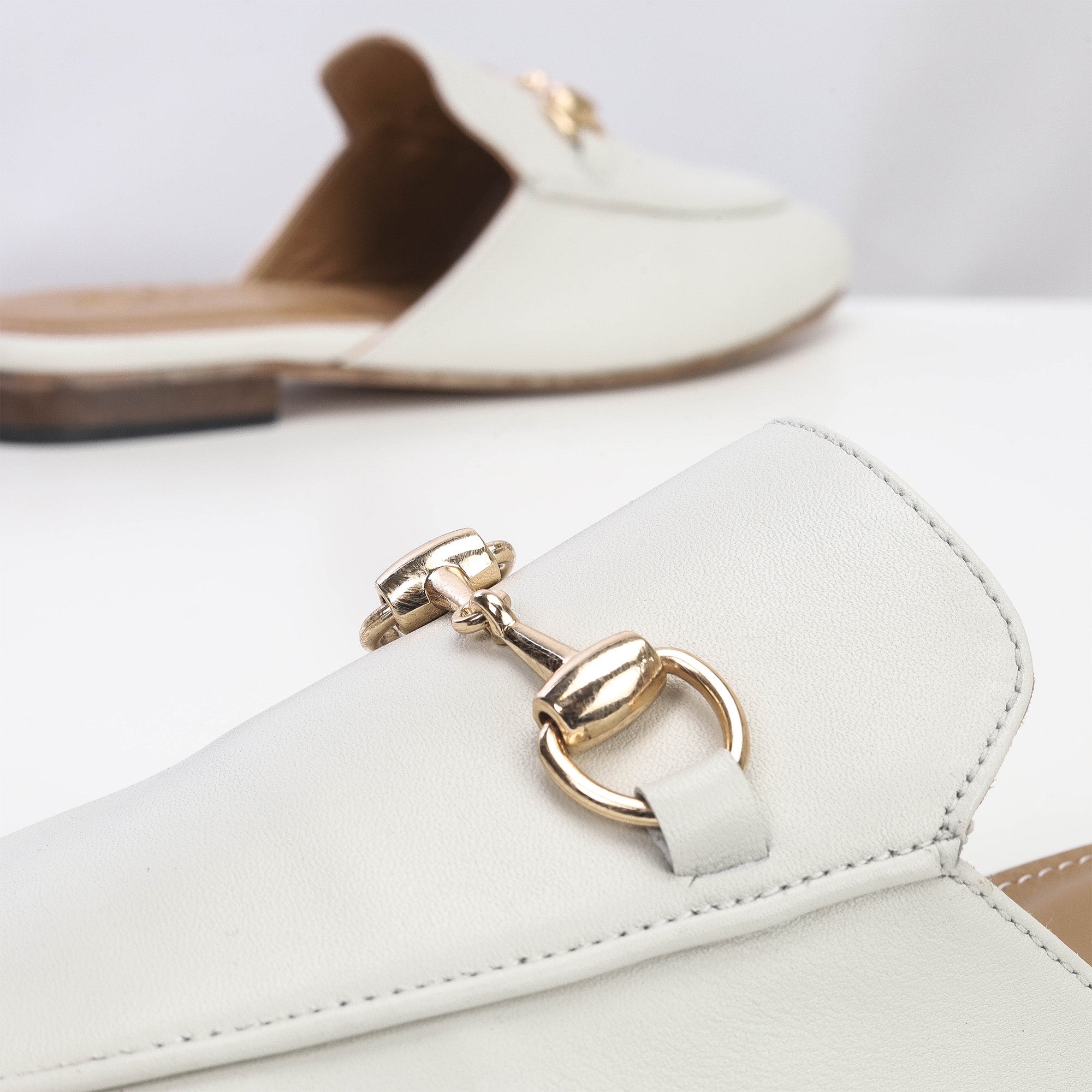 Mules Fes en cuir Beige