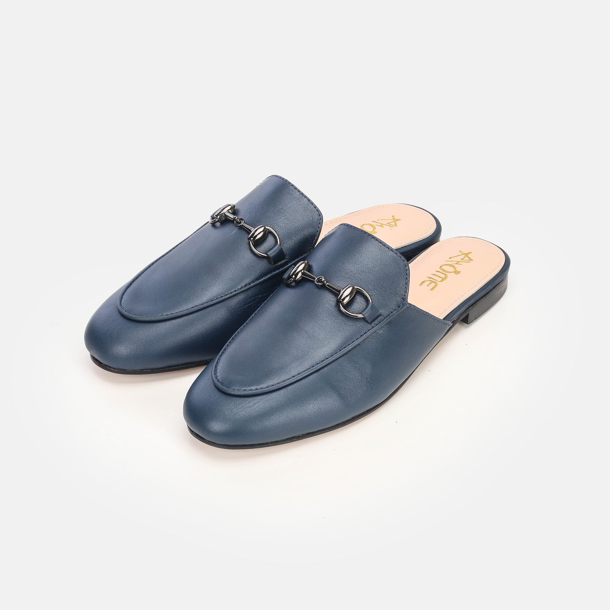 Mules Fes en cuir Bleu marine
