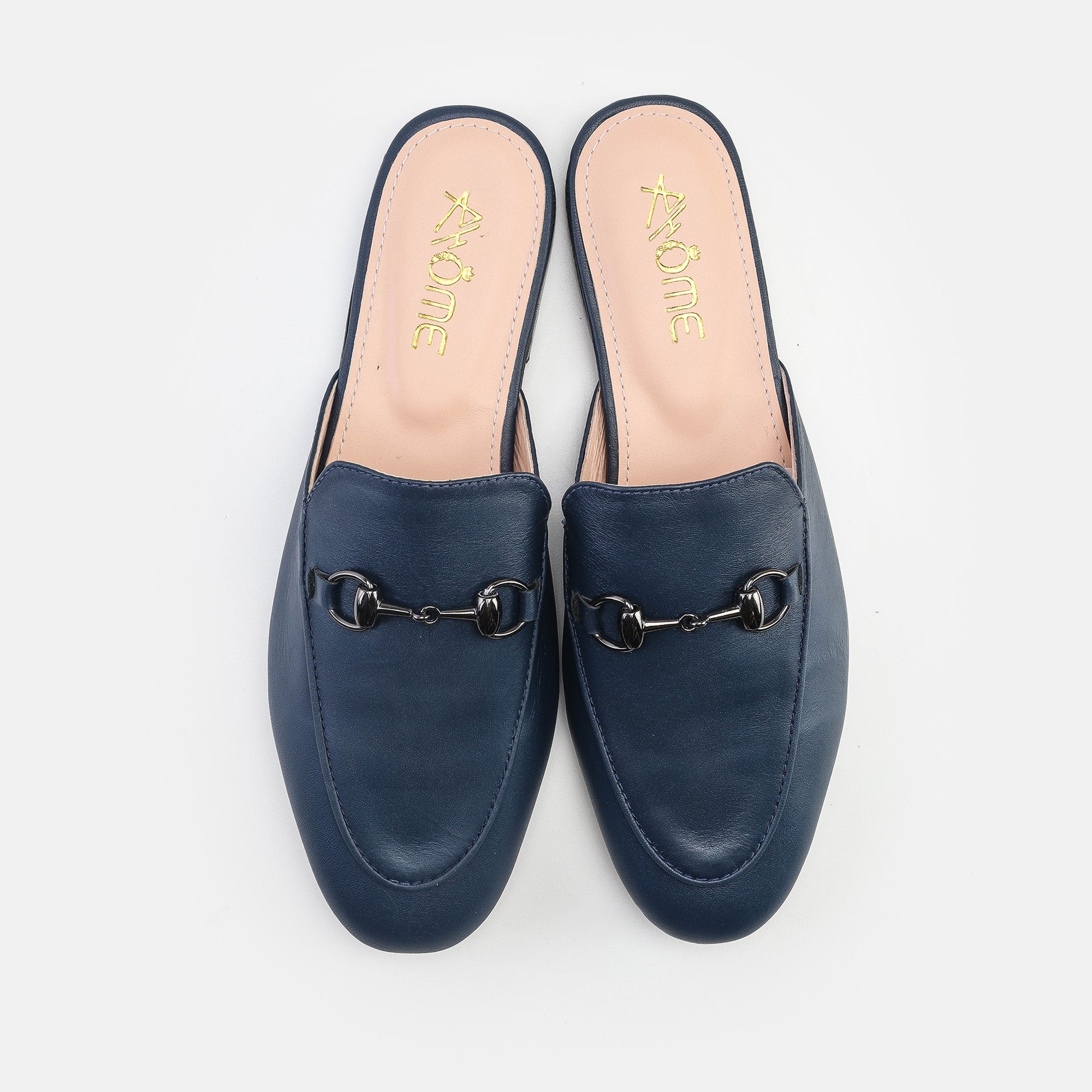 Mules Fes en cuir Bleu marine