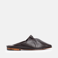 Belgha en cuir marron