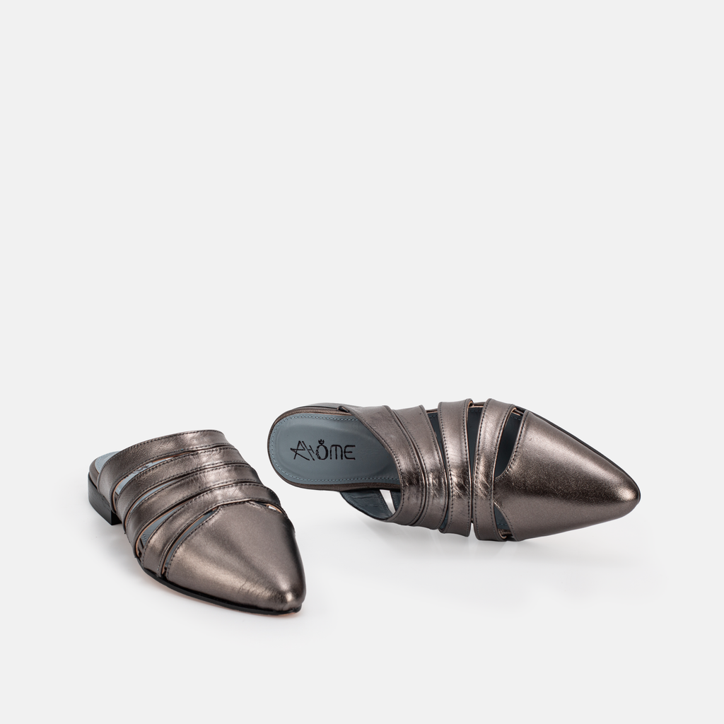 Zina En cuir Nicket noir