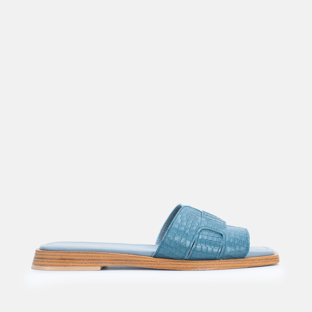 Zephyr Bleu ciel Effect Croco