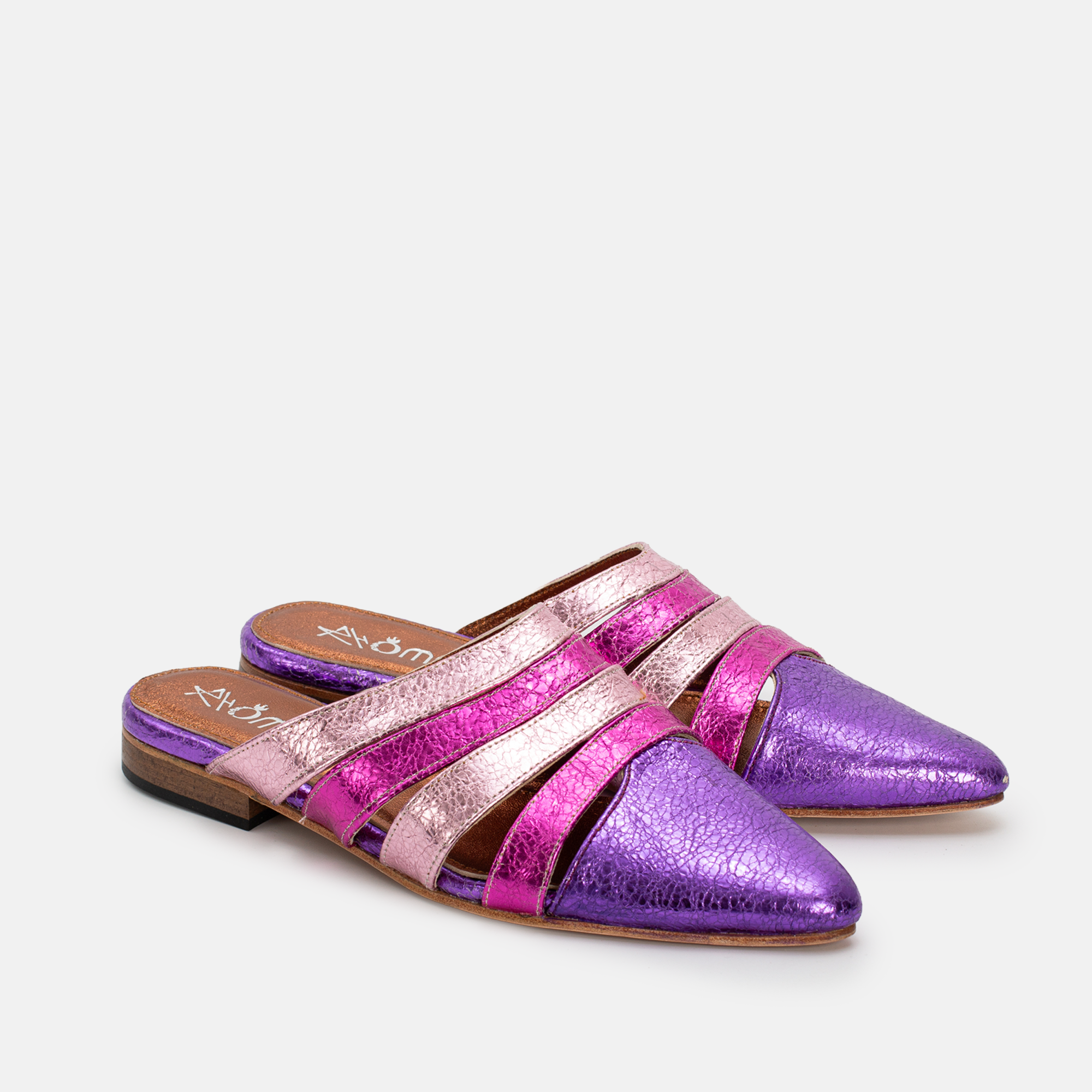 Zina En cuir  mauve