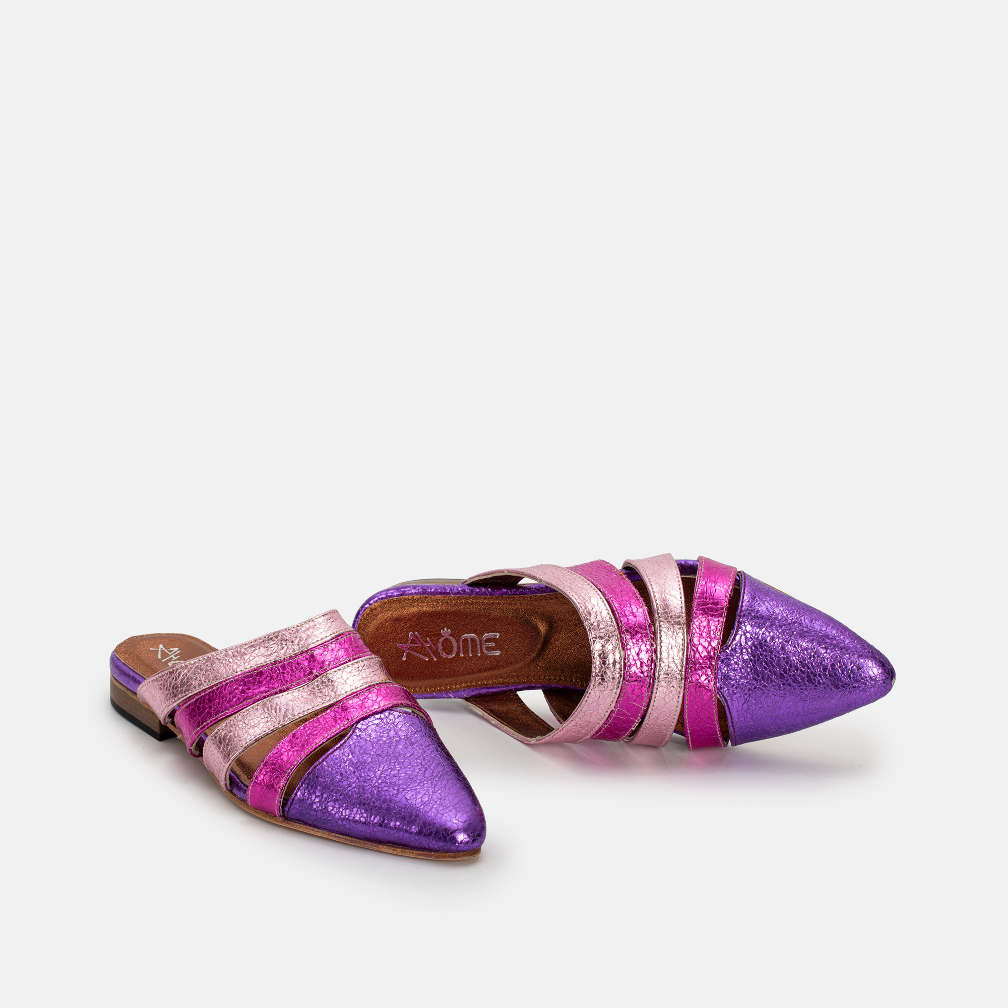 Zina En cuir  mauve