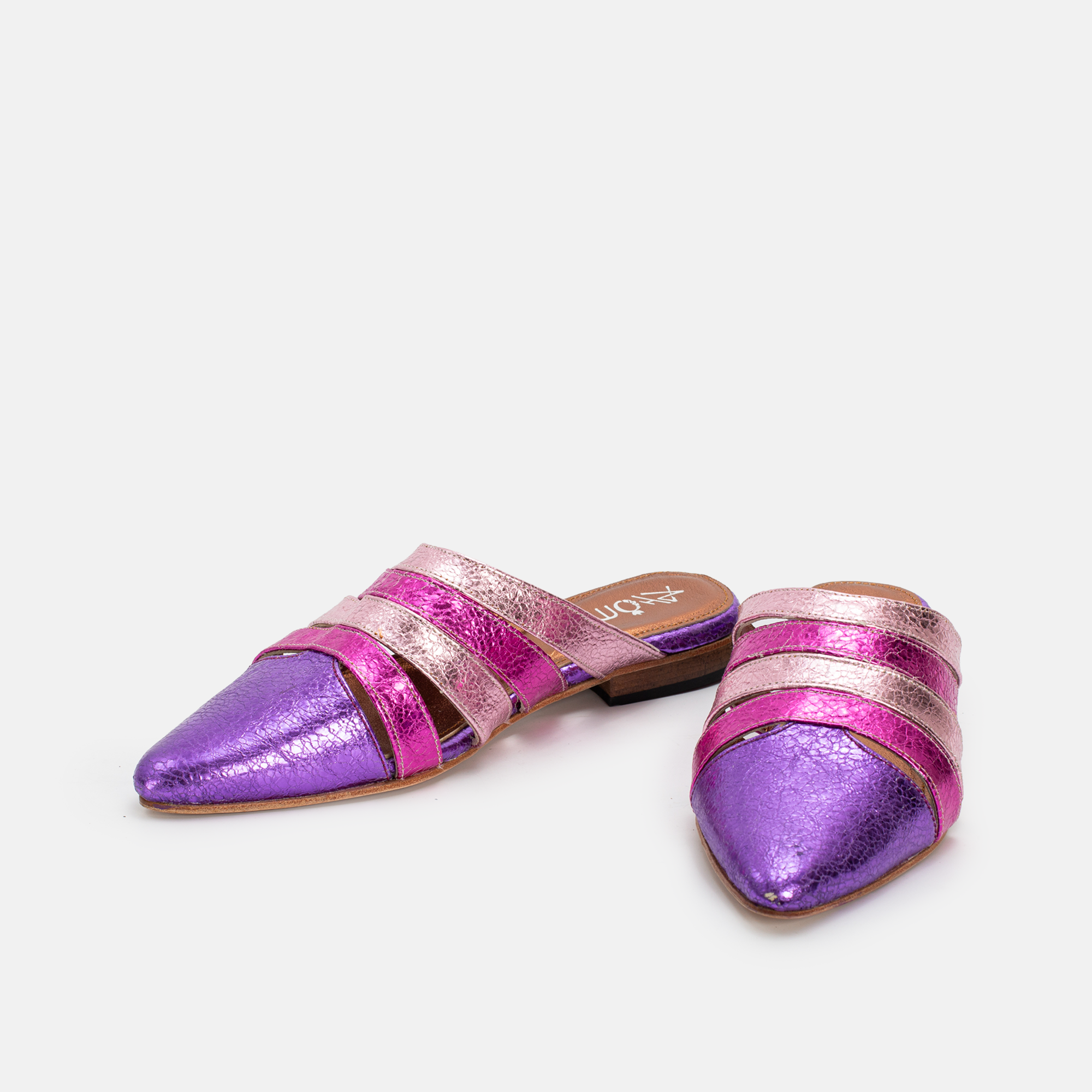 Zina En cuir  mauve