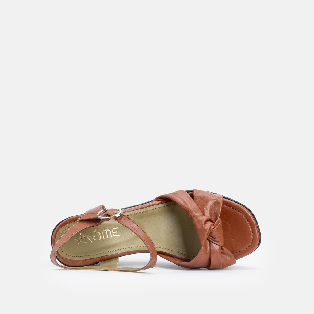 7006 SANDALES EN CUIR TABAC