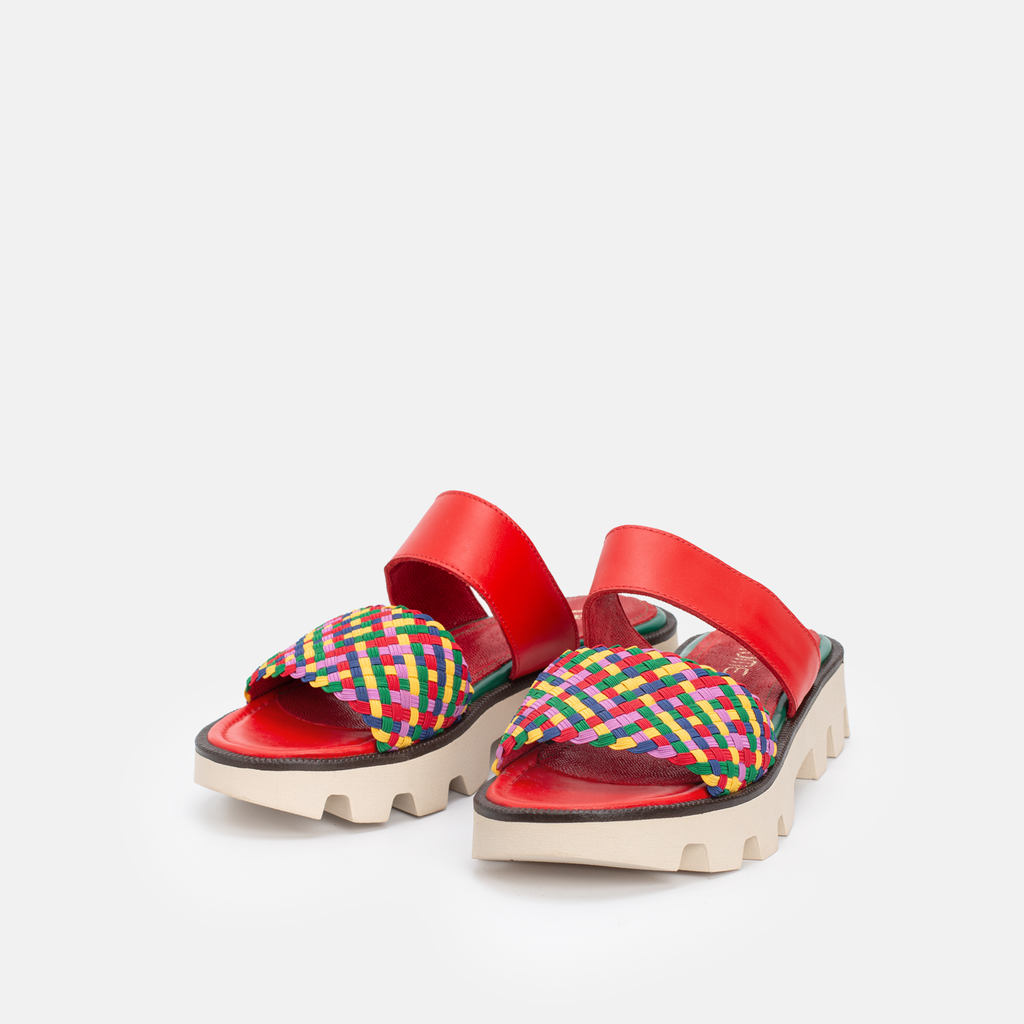 SANDALES EN CUIR Rouge 070