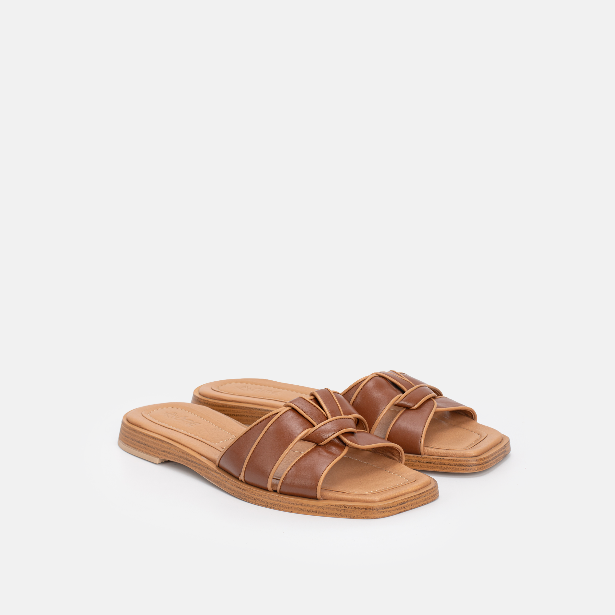 SANDALES EN CUIR Tabac 5106