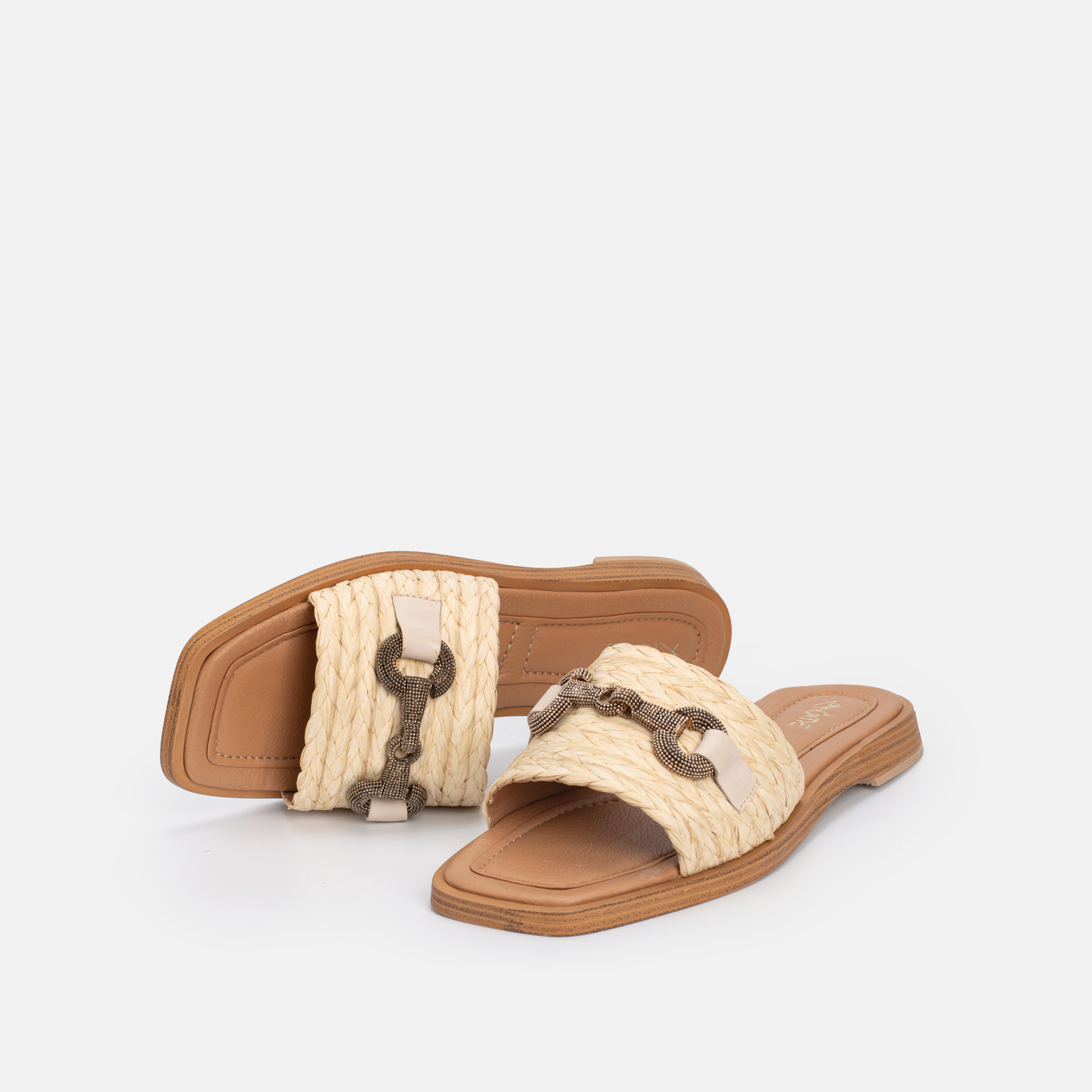 SANDALES EN RAFIA BEIGE 5104