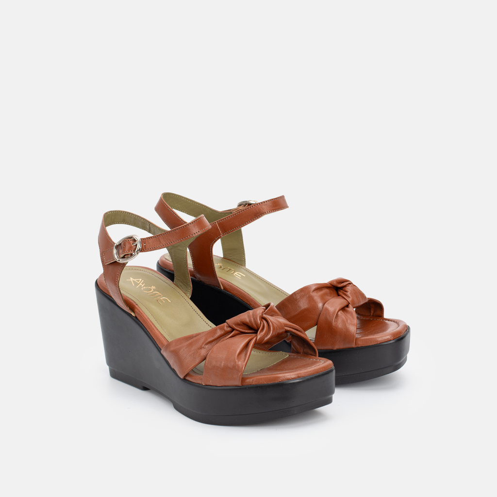 7006 SANDALES EN CUIR TABAC