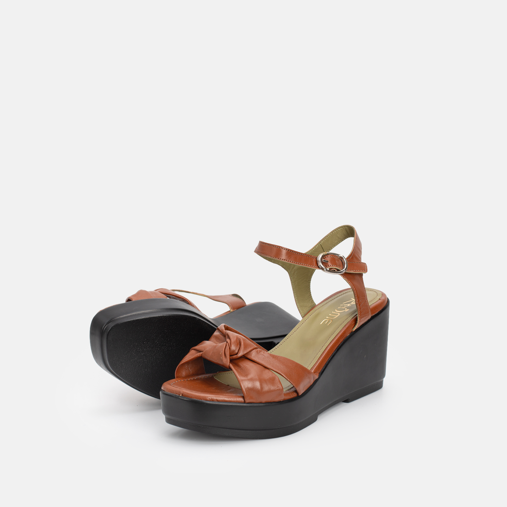 7006 SANDALES EN CUIR TABAC