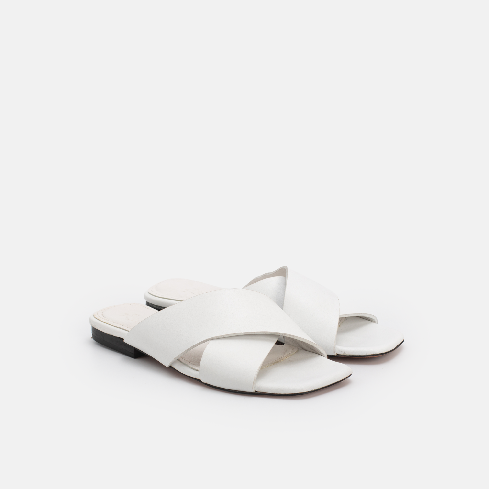 973 Sandales en Cuir Blanc