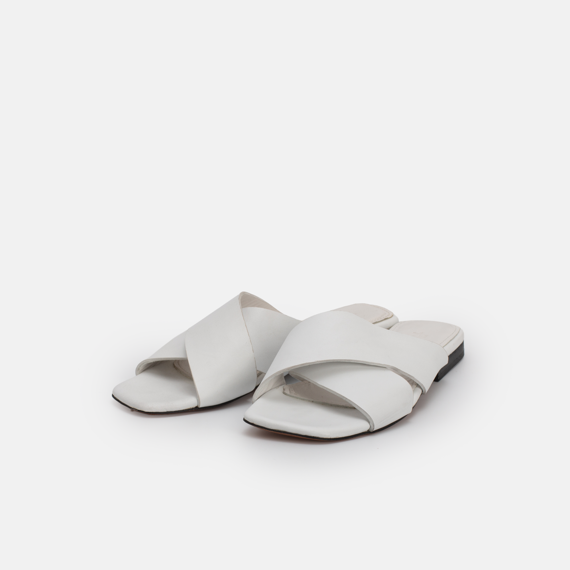 973 Sandales en Cuir Blanc