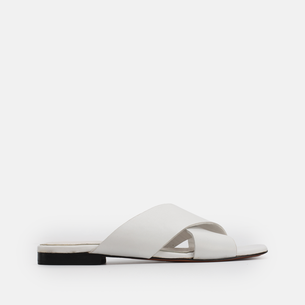 973 Sandales en Cuir Blanc