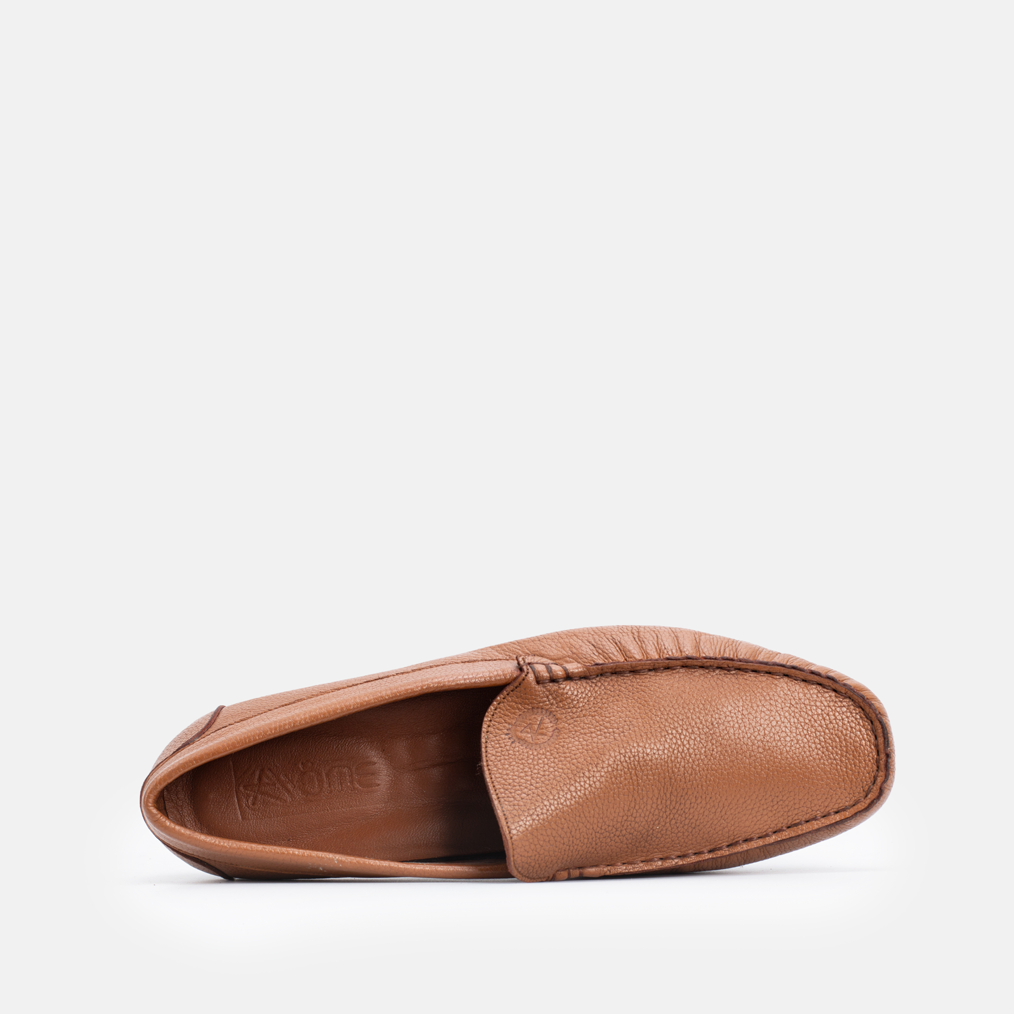 Mocassin en cuir tabac