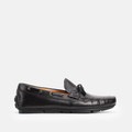 214 Mocassin en cuir Noir