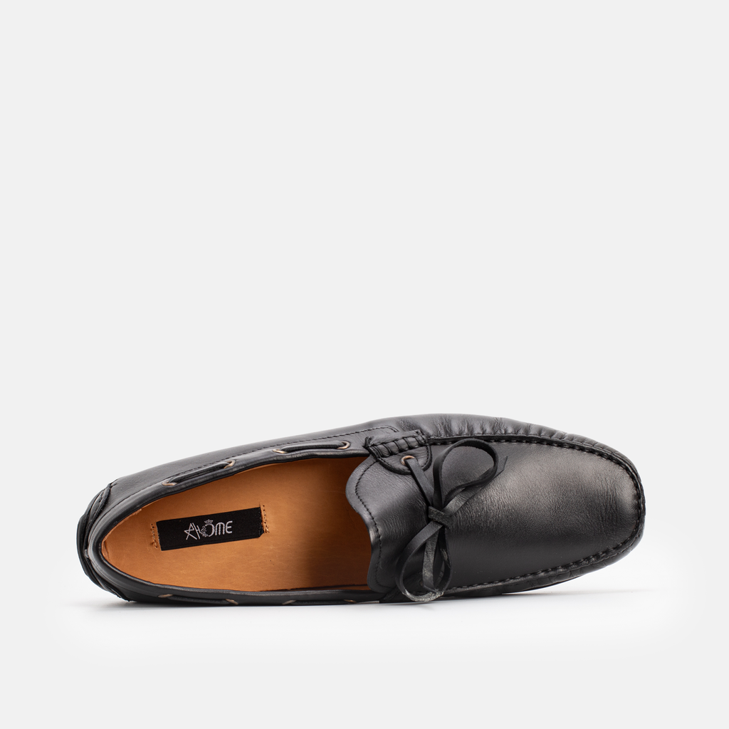 214 Mocassin en cuir Noir
