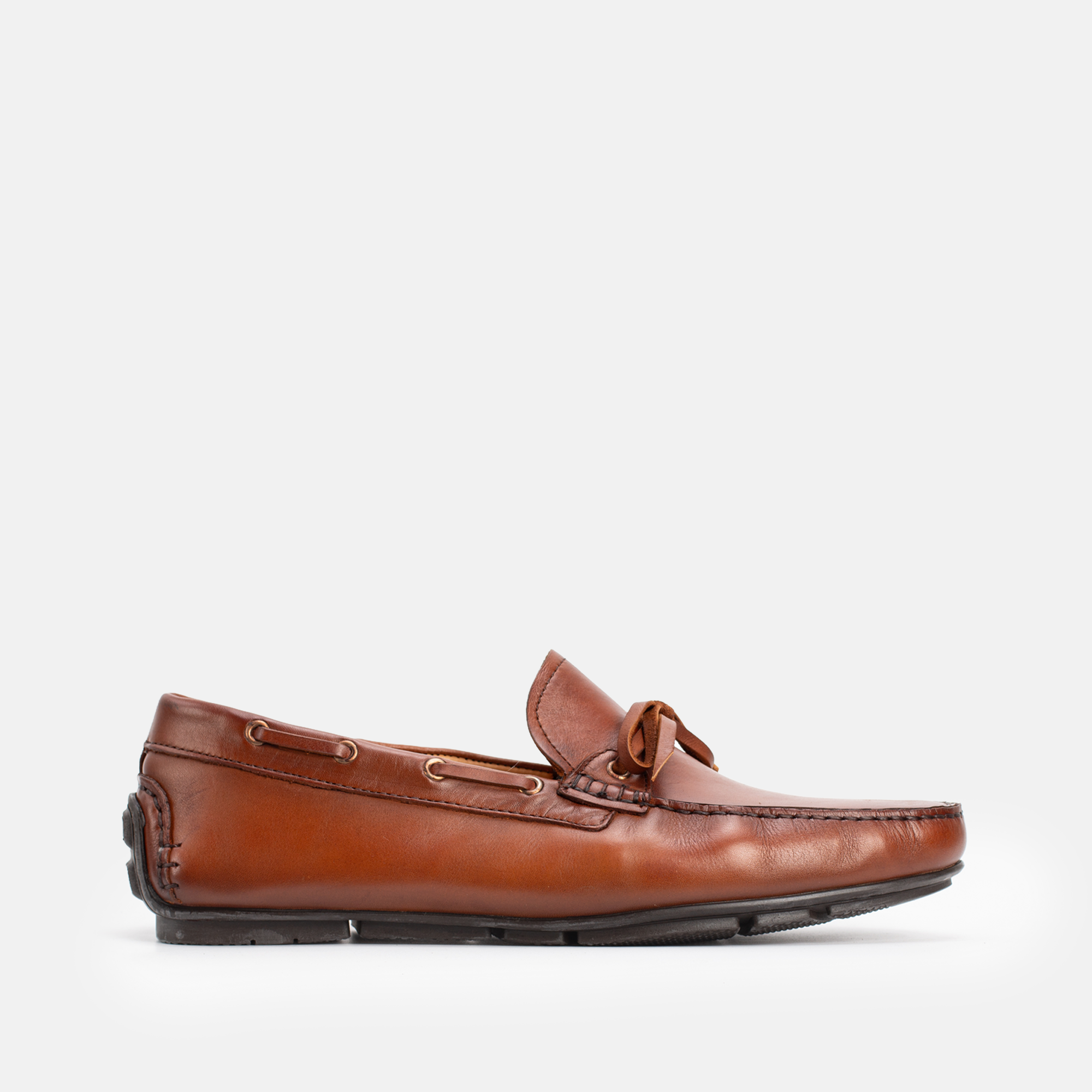 214 Mocassin en cuir Tabac