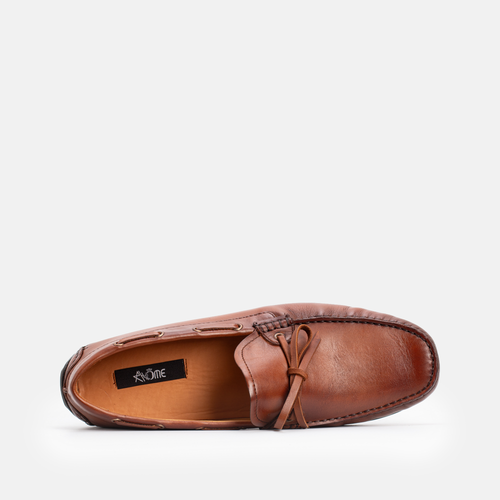 214 Mocassin en cuir Tabac