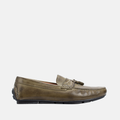 151 Mocassin en cuir Kaki