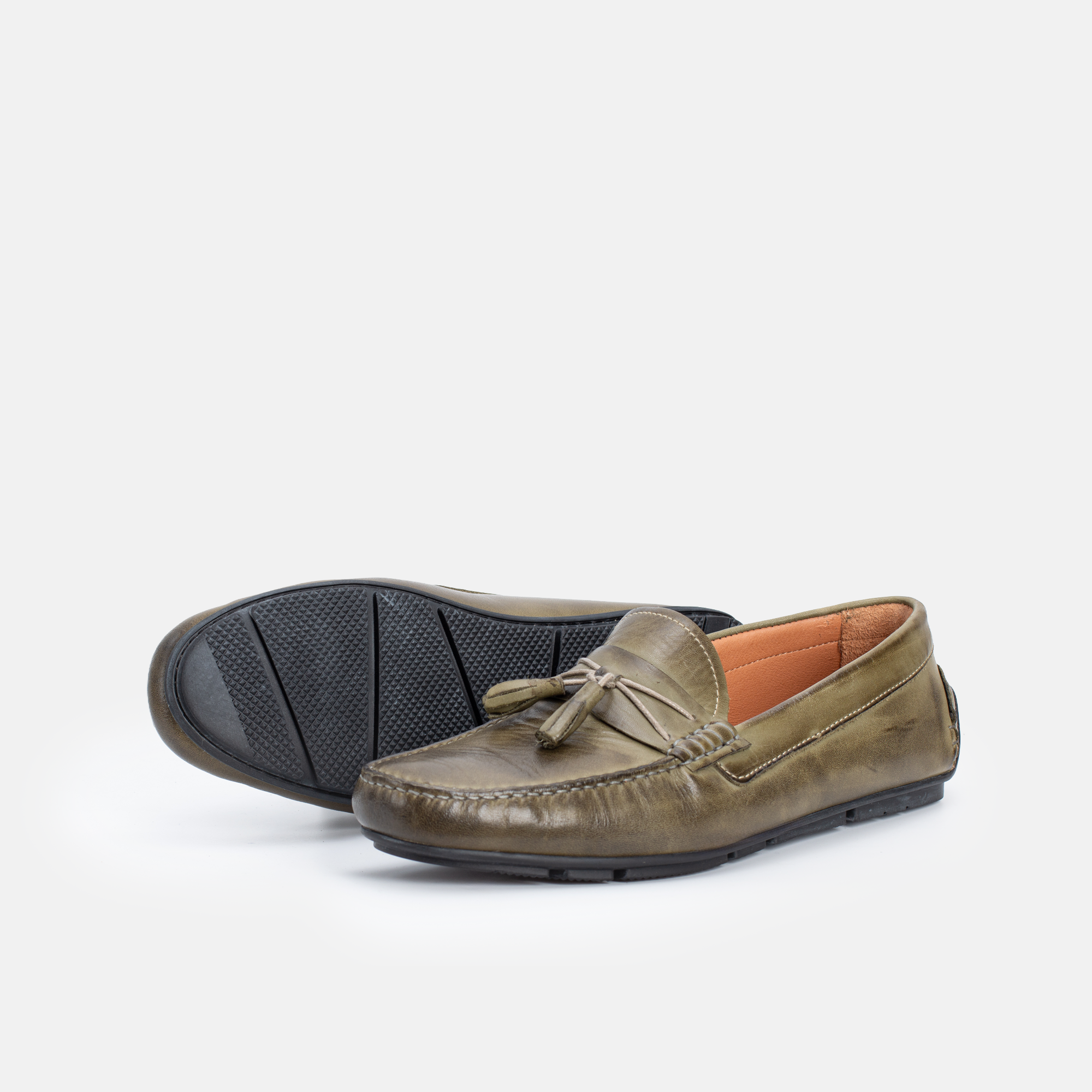 151 Mocassin en cuir Kaki