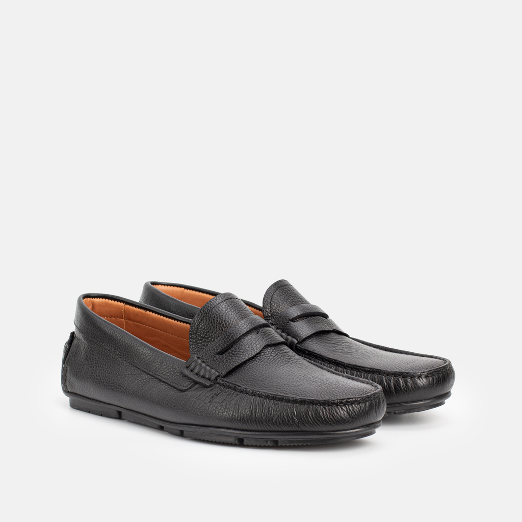203 Mocassin en cuir Noir