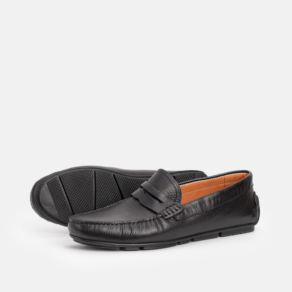 203 Mocassin en cuir Noir