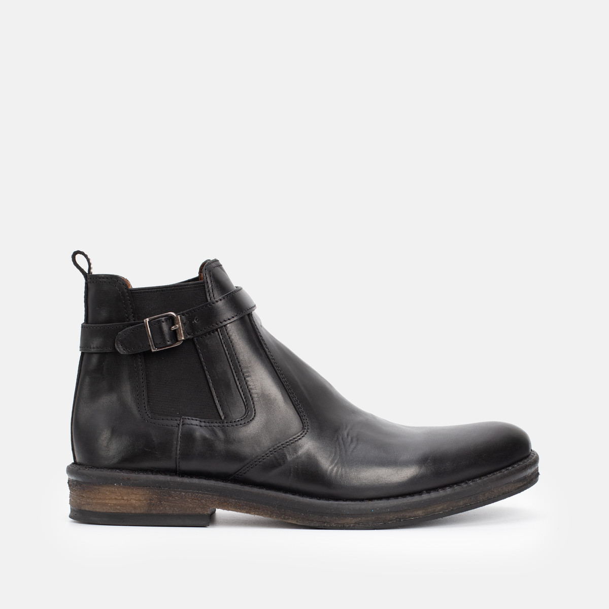 Bottine En cuir Noir-071