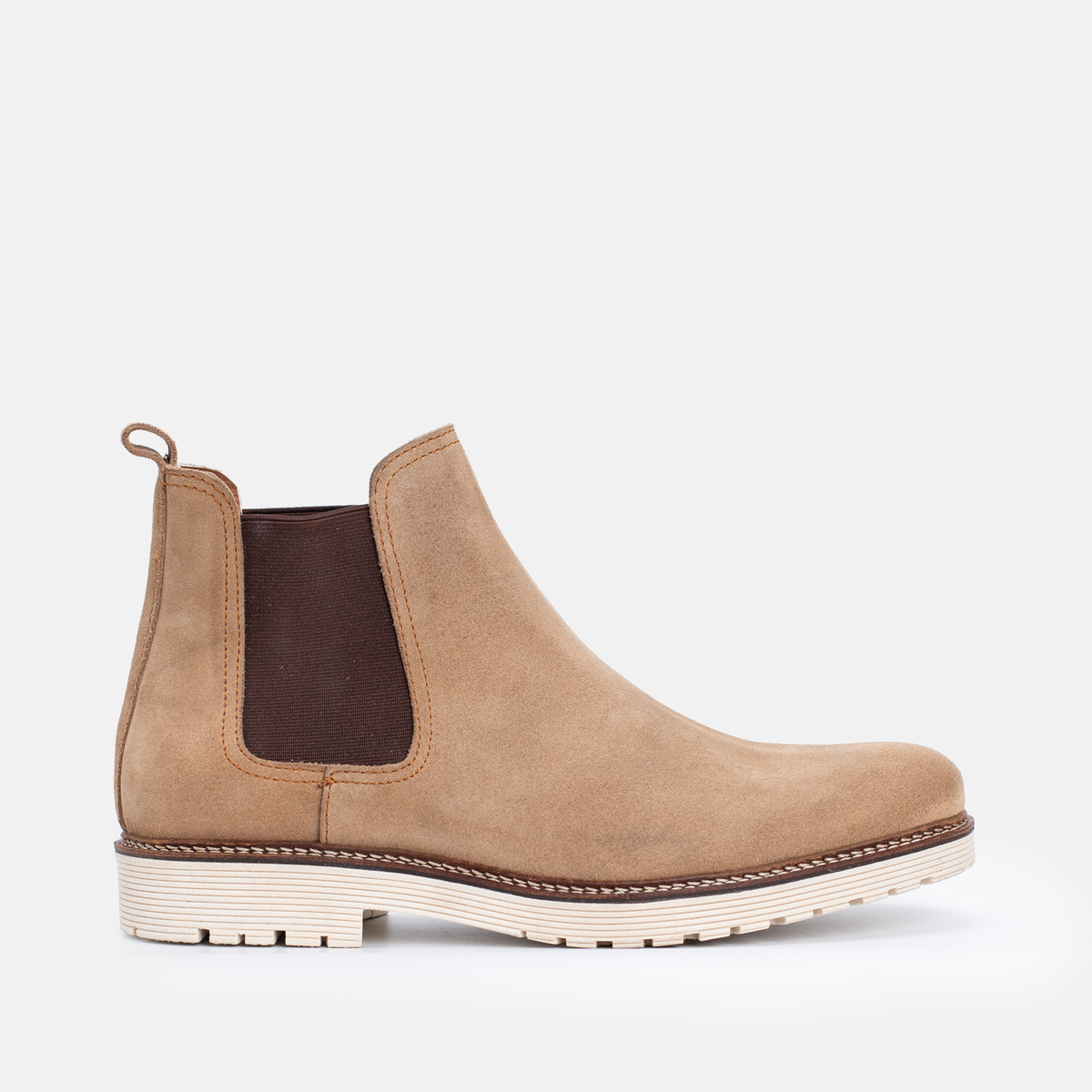 CHELSEA BOOTS EN DAIM BEIGE 204
