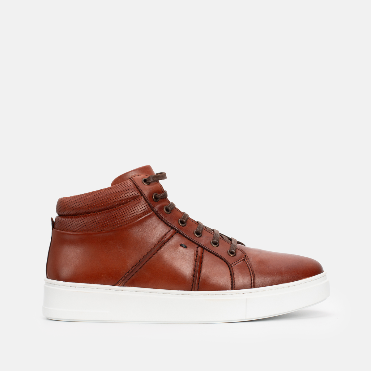 BASKET CUIR TABAC 8278