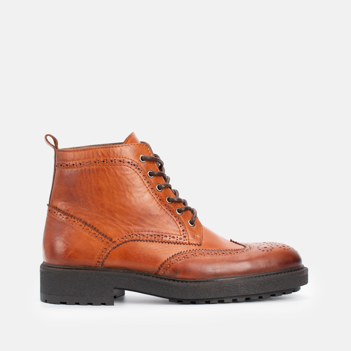 Bottine en cuir TABAC 405