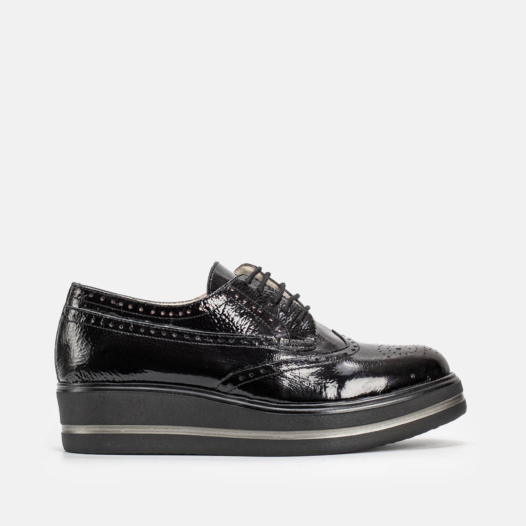 PINAR EN CUIR BRILLANT NOIR