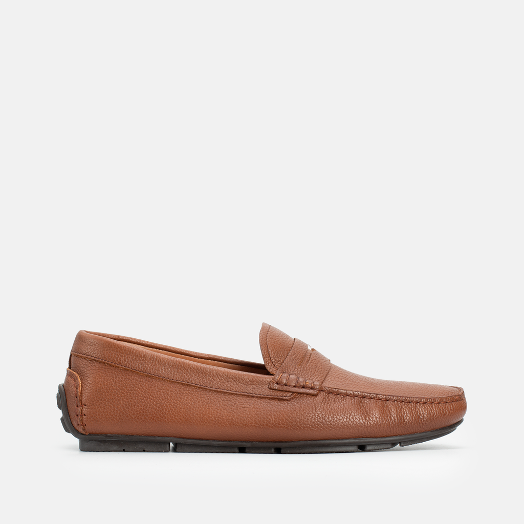203 Mocassin en cuir Tabac