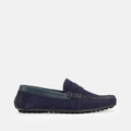 Mocassin en daim Bleu 001