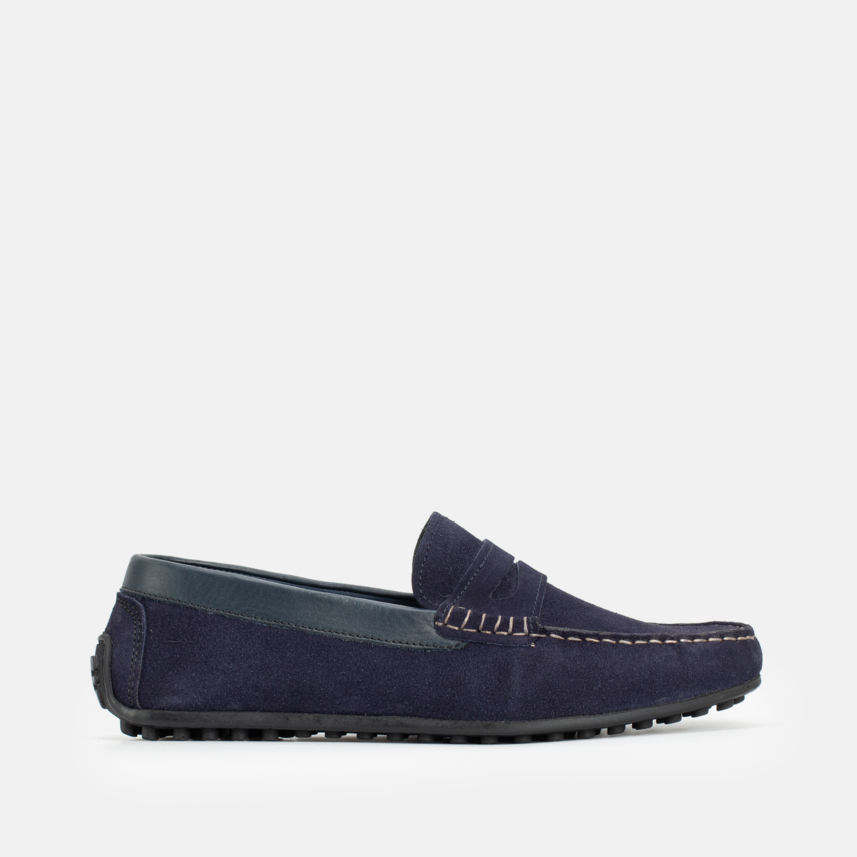 Mocassin en daim Bleu 001