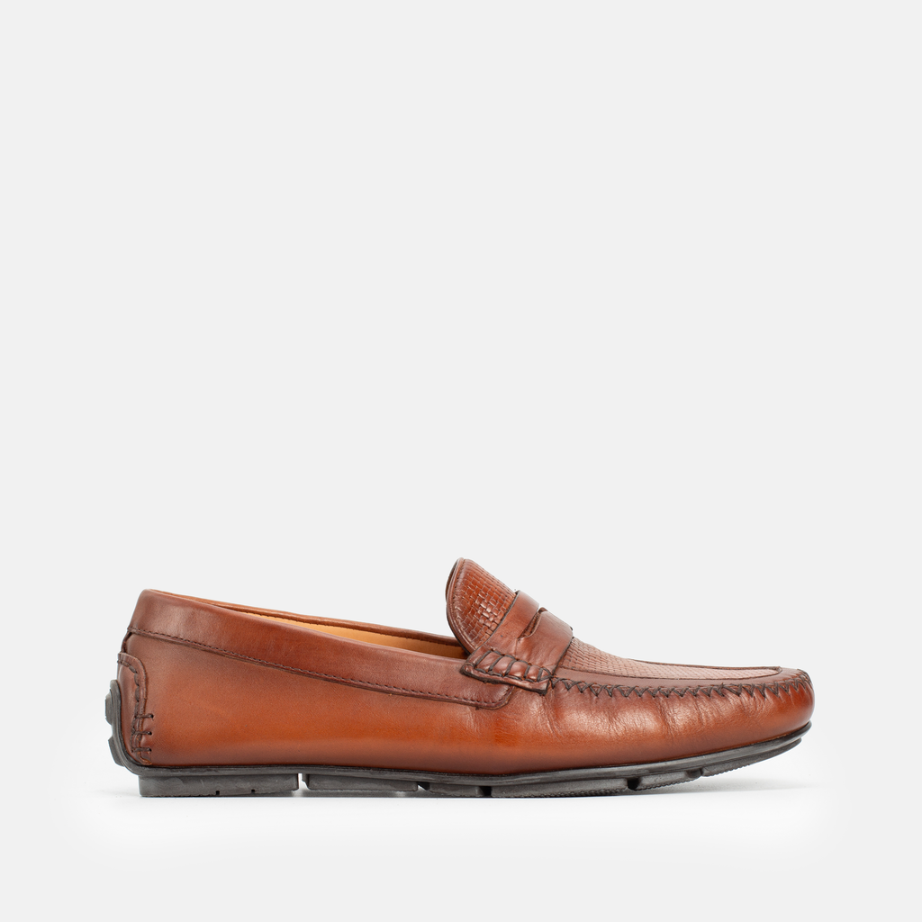 202 Mocassin en cuir Tabac